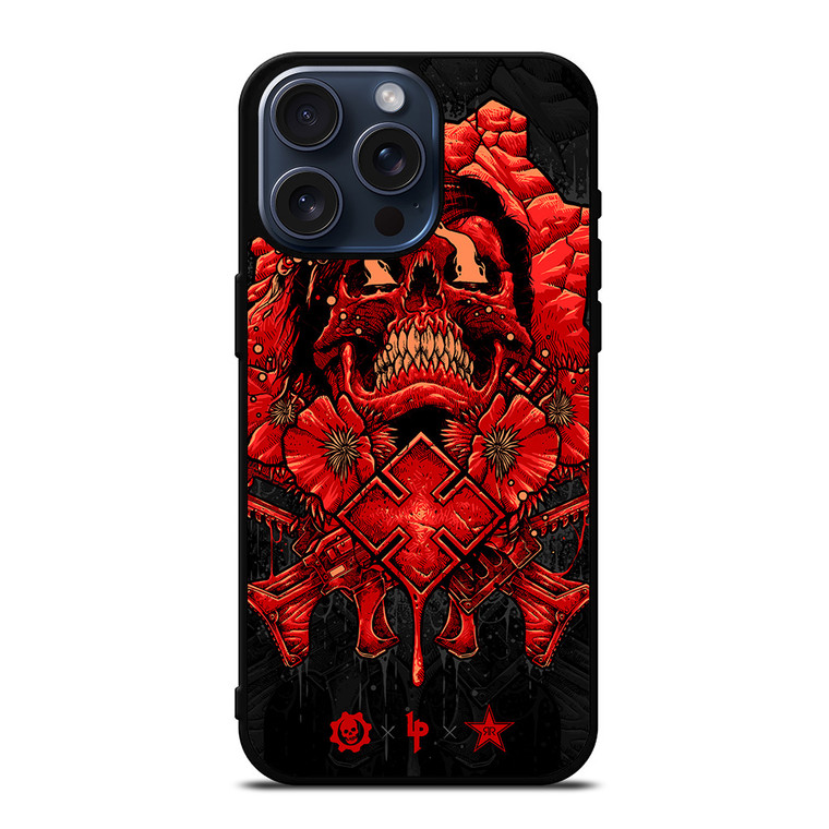 GEARS OF WAR SKULL RED iPhone 15 Pro Max Case Cover