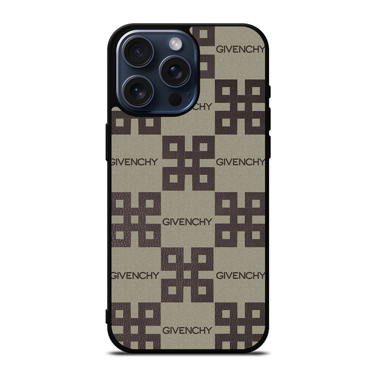 GIVENCHY LOGO COLLAGE LEATHER iPhone 15 Pro Max Case Cover