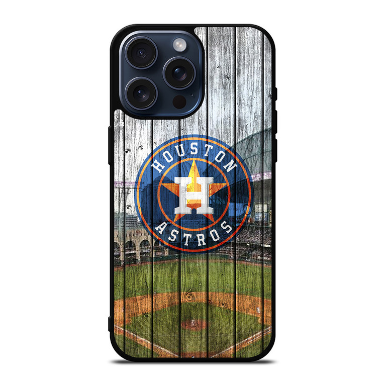 HOUSTON ASTROS WOODEN LOGO iPhone 15 Pro Max Case Cover