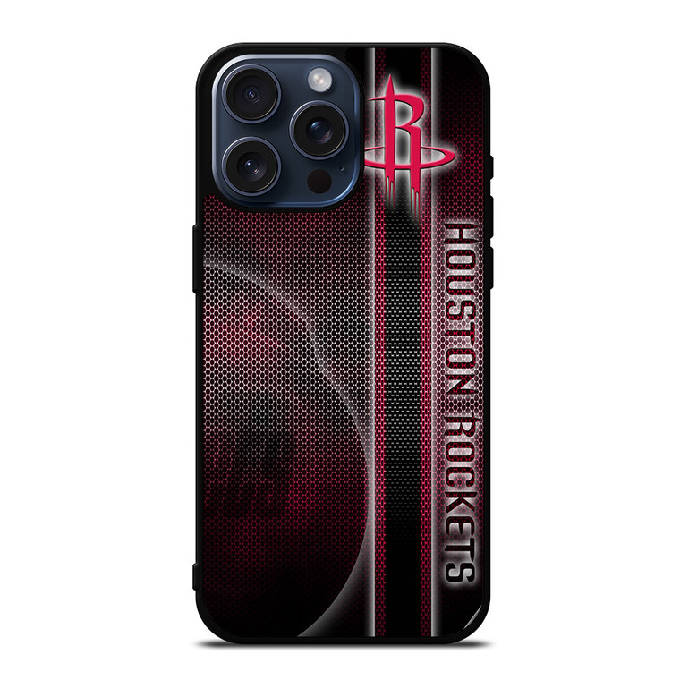 HOUSTON ROCKETS METAL LOGO iPhone 15 Pro Max Case Cover