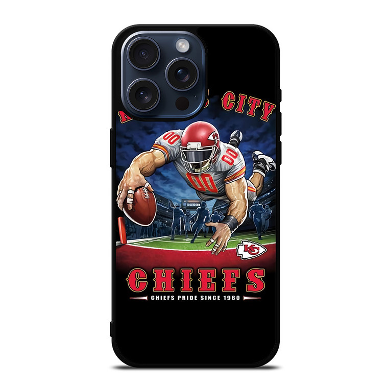 KANSAS CITY CHIEFS FOOTBALL ART iPhone 15 Pro Max Case Cover