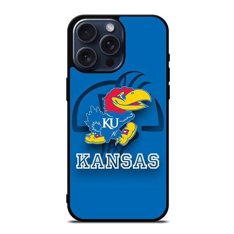 KANSAS JAYHAWKS BASKETBALL LOGO iPhone 15 Pro Max Case Cover