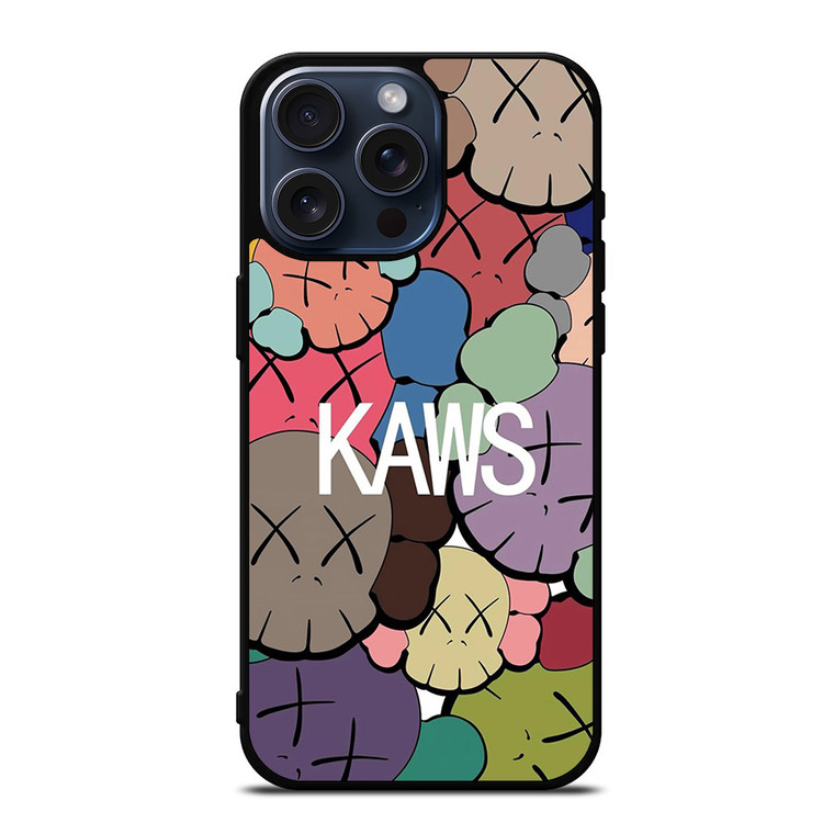 KAWS ICON FASHION FACES iPhone 15 Pro Max Case Cover