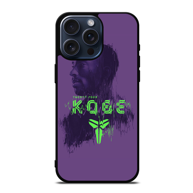 KOBE BRYANT TWENTY FOUR BLACK MAMBA iPhone 15 Pro Max Case Cover