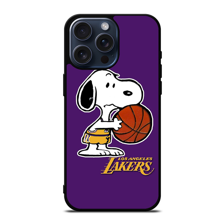 LA LAKERS BASKETBALL SNOOPY iPhone 15 Pro Max Case Cover