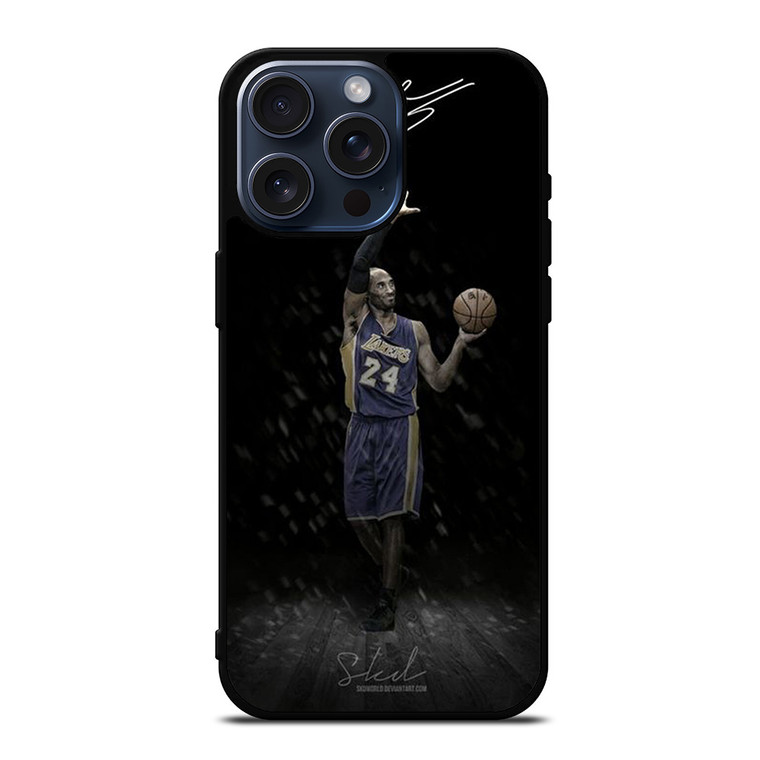 LA LAKERS KOBE BRYANT SIGNATURE 2 iPhone 15 Pro Max Case Cover