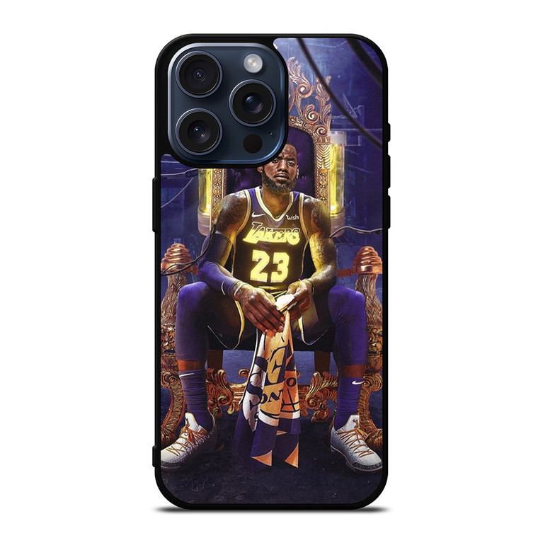 LEBRON JAMES LAKERS KING iPhone 15 Pro Max Case Cover