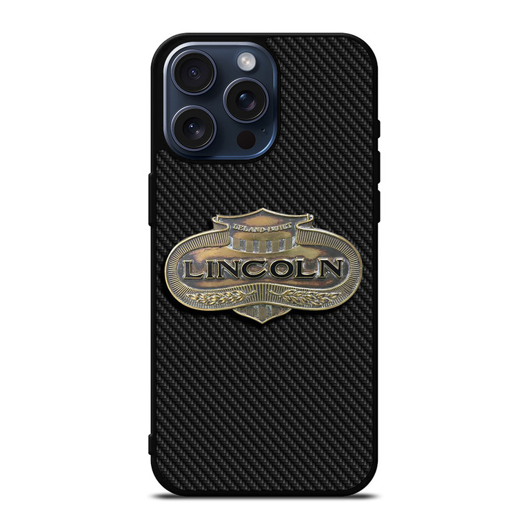 LINCOLN MOTOR LOGO CARBON iPhone 15 Pro Max Case Cover