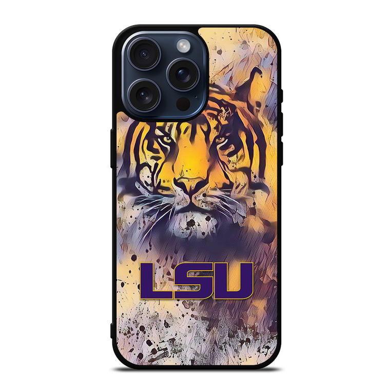 LSU TIGERS ART LOGO iPhone 15 Pro Max Case Cover