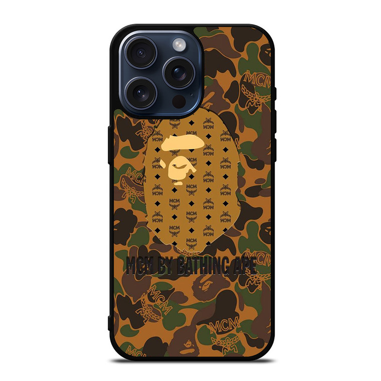 MCM BY BATHING APE CAMO iPhone 15 Pro Max Case Cover