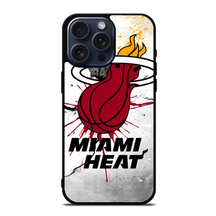 MIAMI HEAT ART LOGO iPhone 15 Pro Max Case Cover