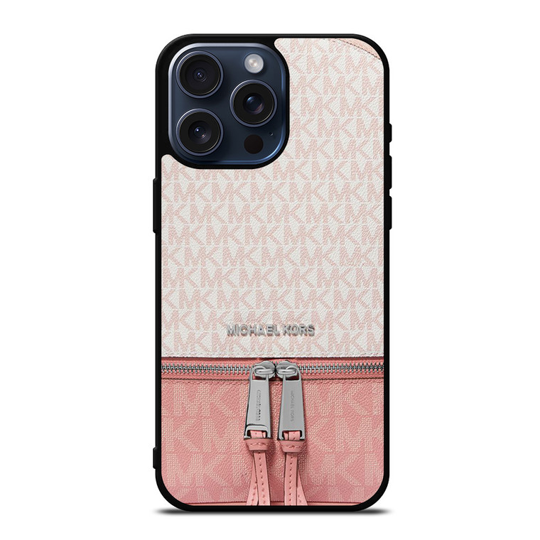 MICHAEL KORS MK LOGO BACKPACK PINK BAG iPhone 15 Pro Max Case Cover