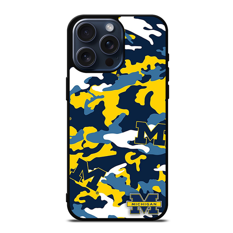 MICHIGAN WOLVERINES FOOTBALL CAMO iPhone 15 Pro Max Case Cover