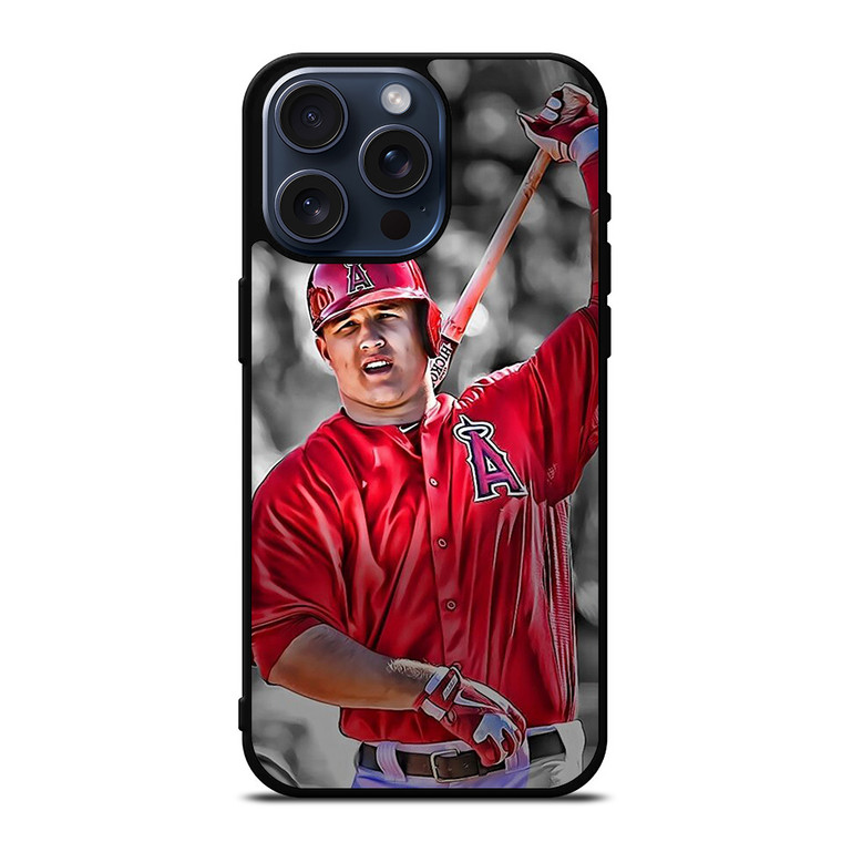 MIKE TROUT BASEBALL LOS ANGELES ANGELS iPhone 15 Pro Max Case Cover