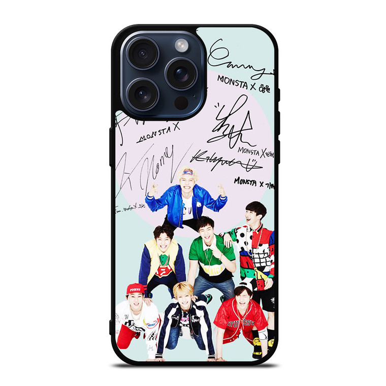 MONSTA X K POP SIGNATURE iPhone 15 Pro Max Case Cover