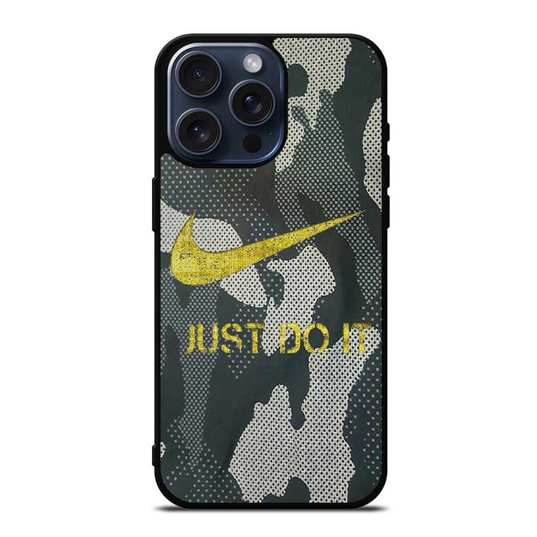 NIKE JUST DO IT CAMO iPhone 15 Pro Max Case Cover