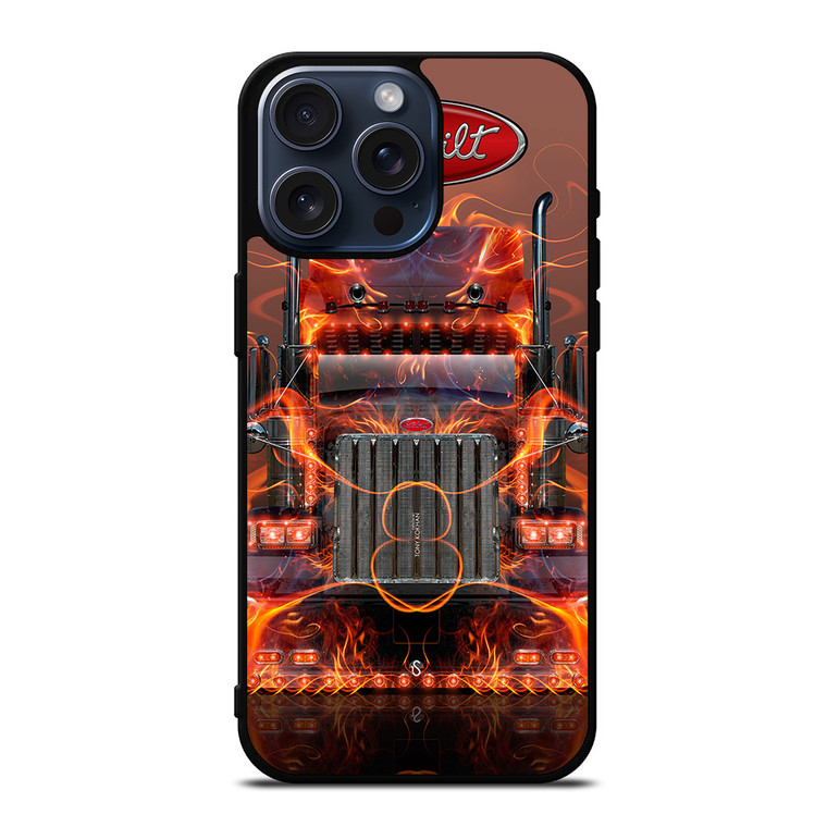 PETERBILT TRUCK FIRE LOGO iPhone 15 Pro Max Case Cover