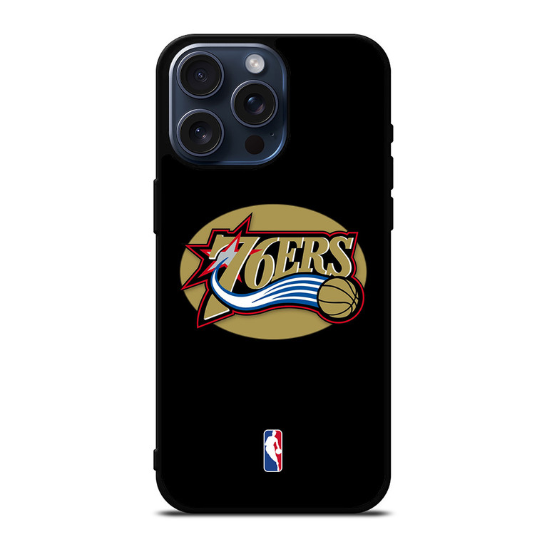 PHILADELPHIA 76ERS NBA GOLD LOGO iPhone 15 Pro Max Case Cover