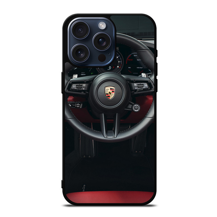 PORSCHE CAR STEERING LOGO iPhone 15 Pro Max Case Cover