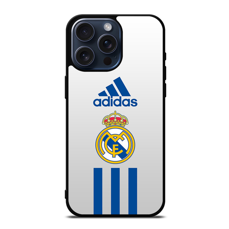 REAL MADRID CF ADIDAS STRIPES iPhone 15 Pro Max Case Cover