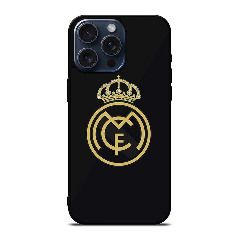 REAL MADRID CF LOGO BLACK iPhone 15 Pro Max Case Cover