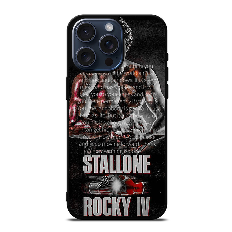 ROCKY BALBOA QUOTE ART iPhone 15 Pro Max Case Cover