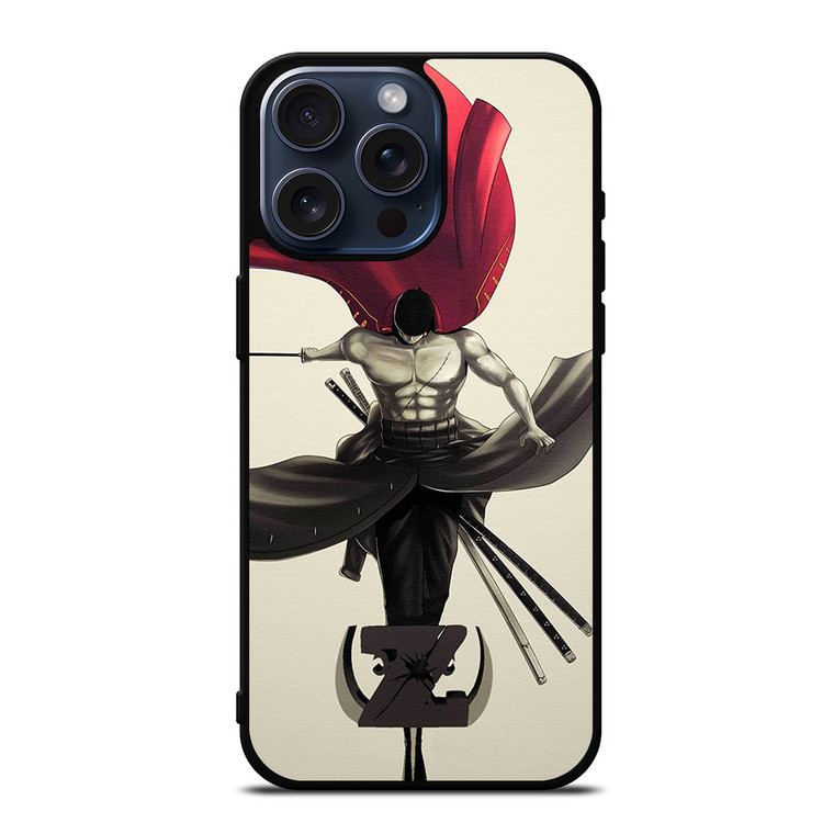RORONOA ZORO ONE PIECE ANIME iPhone 15 Pro Max Case Cover