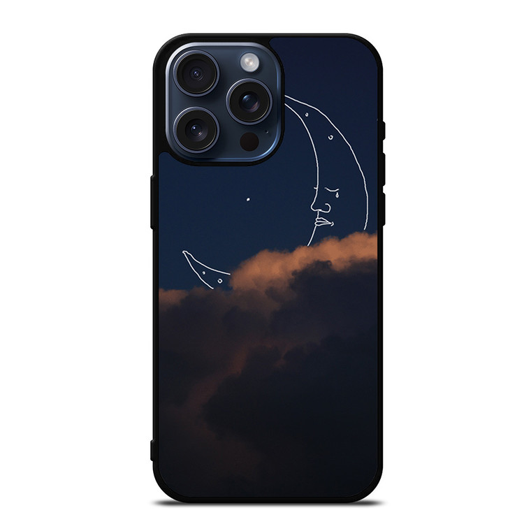 SAD CRESCENT MOON iPhone 15 Pro Max Case Cover