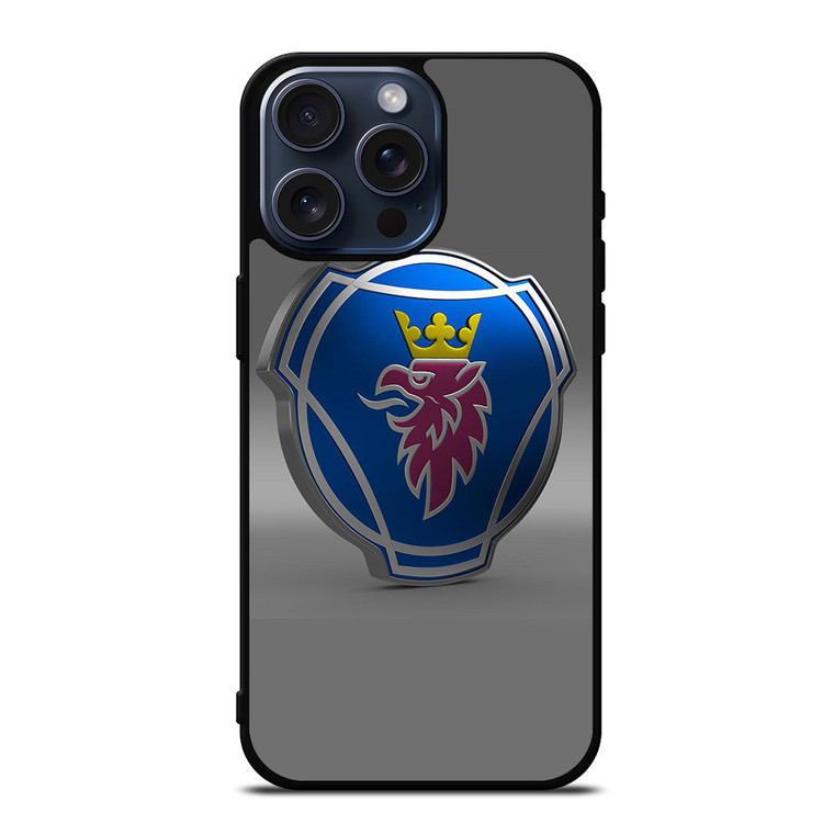 SCANIA TRUCK SAAB 3D LOGO iPhone 15 Pro Max Case Cover