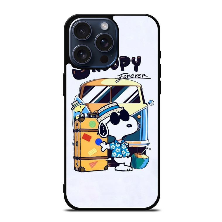 SNOOPY THE PEANUTS CHARLIE BROWN CARTOON FOREVER iPhone 15 Pro Max Case Cover