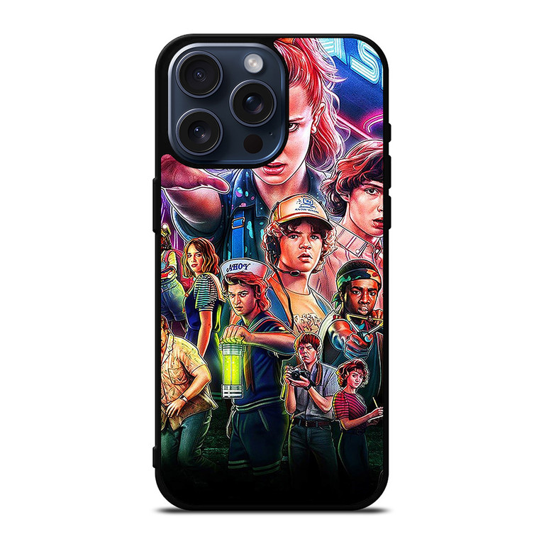 STRANGER THINGS CHARACTERS ART iPhone 15 Pro Max Case Cover