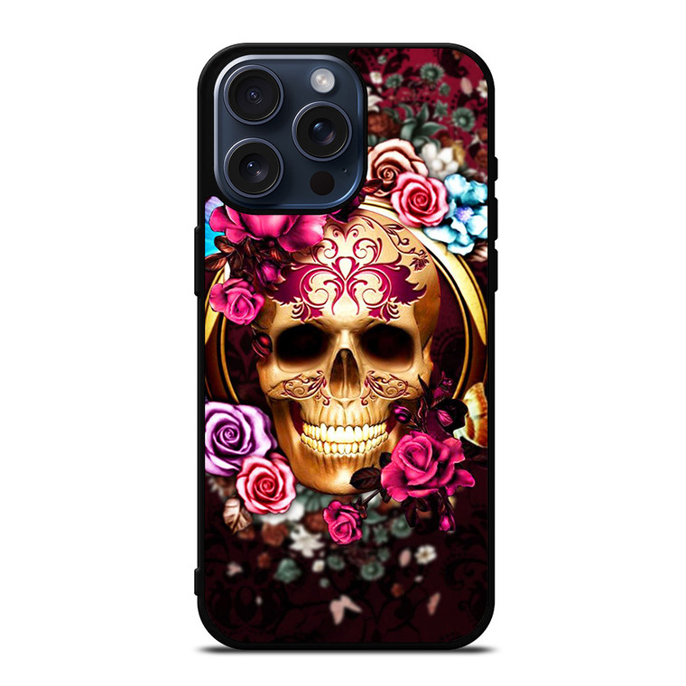 SUGAR SKULL FLOWER 2 iPhone 15 Pro Max Case Cover