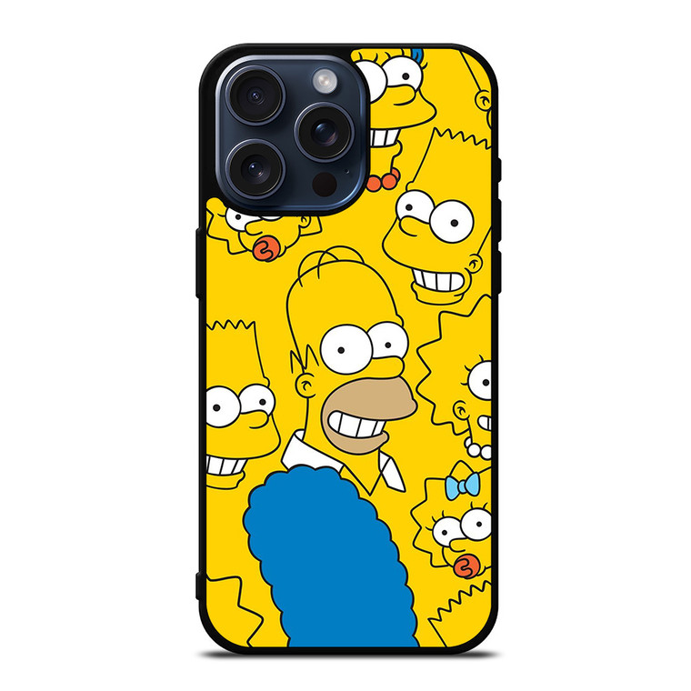 THE SIMPSONS CARTOON COLLAGE iPhone 15 Pro Max Case Cover