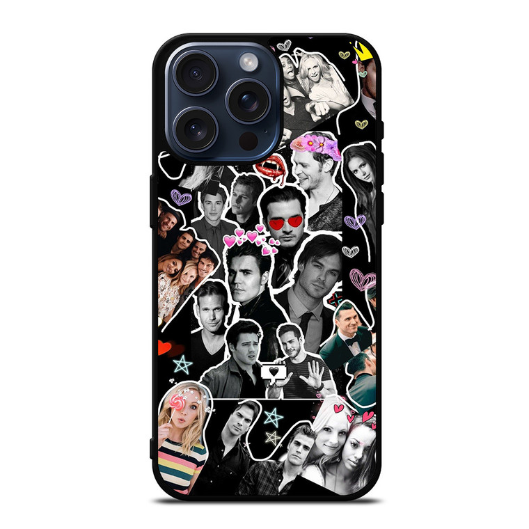 THE VAMPIRE DIARIES COLLAGE iPhone 15 Pro Max Case Cover