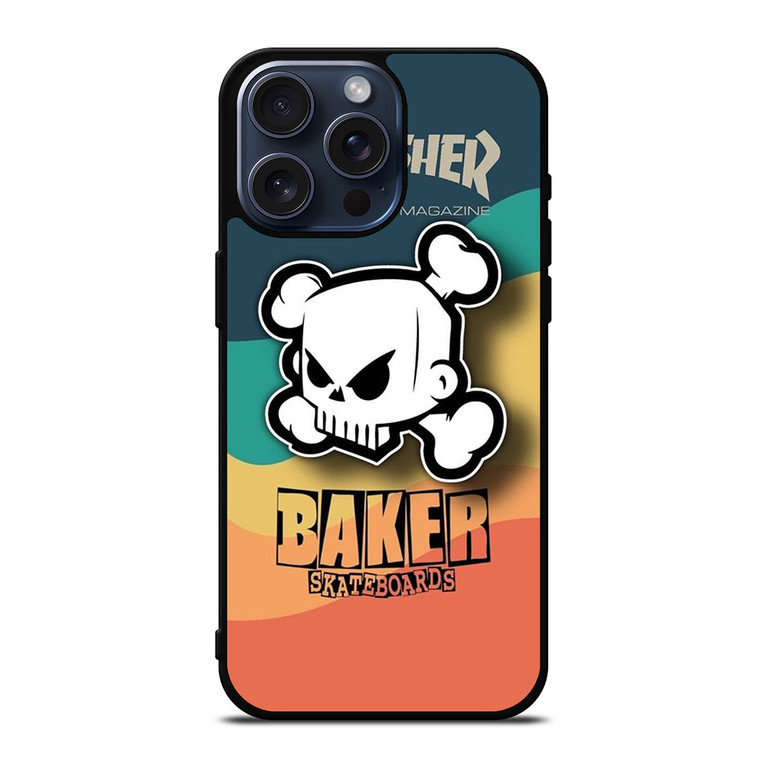 THRASHER SKATEBOARD MAGAZINE BAKER iPhone 15 Pro Max Case Cover