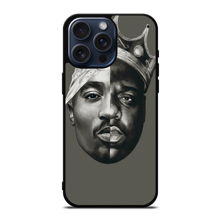 TUPAC AND NOTORIOUS BIG ART iPhone 15 Pro Max Case Cover