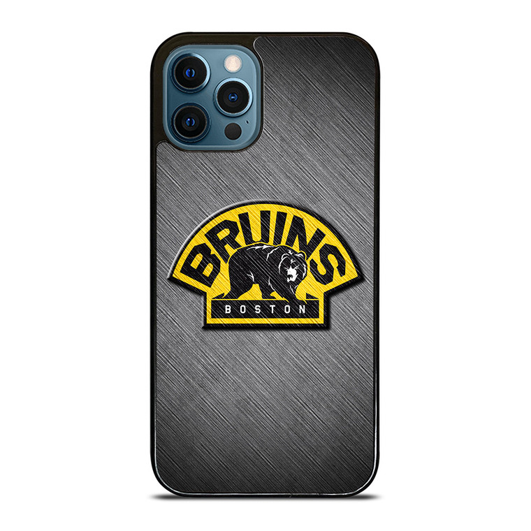 BOSTON BRUINS METAL LOGO iPhone 12 Pro Max Case Cover
