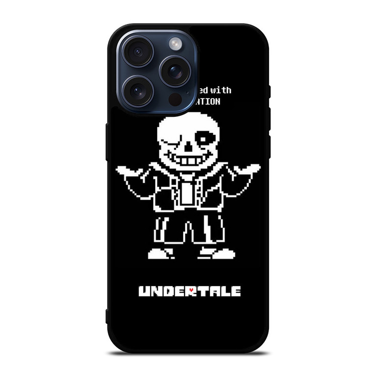 UNDERTALE SANS 8 BIT QUOTE iPhone 15 Pro Max Case Cover