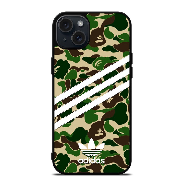 ADIDAS ORIGINALS STRIPES CAMO iPhone 15 Plus Case Cover