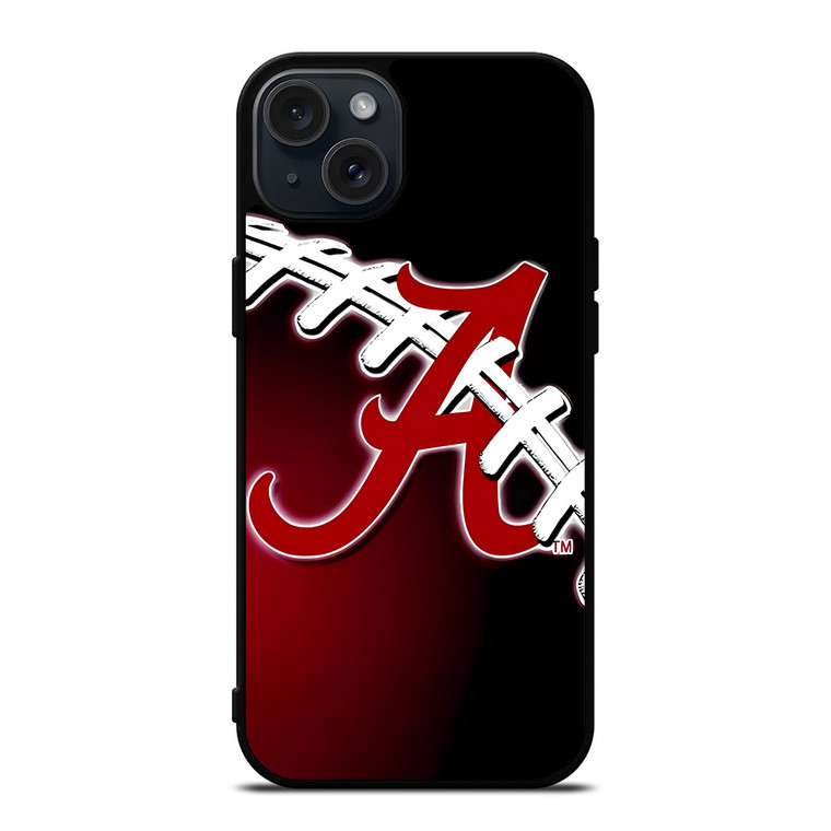 ALABAMA CRIMSON TIDE BAMA LOGO FOOTBALL iPhone 15 Plus Case Cover