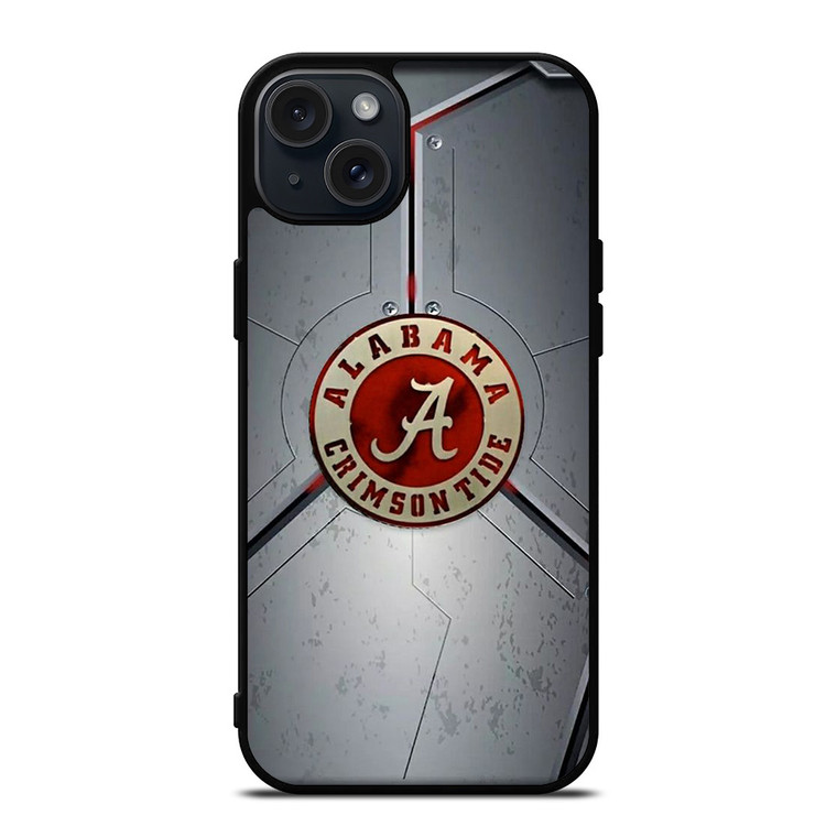 ALABAMA CRIMSON TIDE METAL LOGO iPhone 15 Plus Case Cover