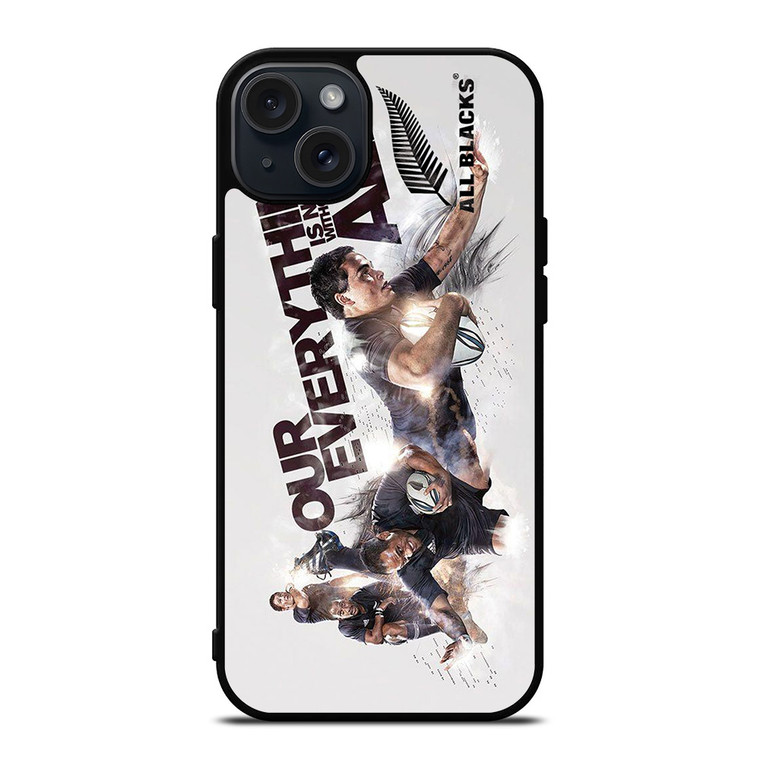 ALL BLACKS NEW ZEALAND RUGBY TEAM iPhone 15 Plus Case Cover