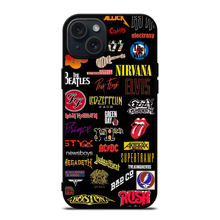 ALL CLASSIC ROCK BAND REVOLUTION LOGO iPhone 15 Plus Case Cover