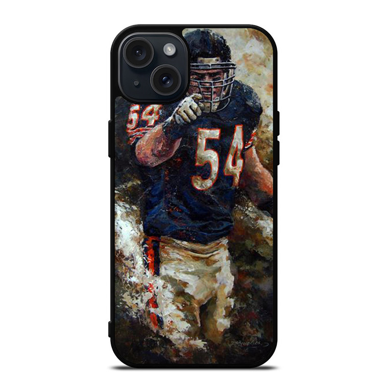 ART BRIAN URLACHER CHICAGO BEARS iPhone 15 Plus Case Cover
