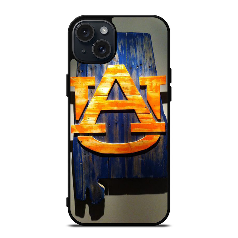 AUBURN TIGERS WOODEN ICON iPhone 15 Plus Case Cover