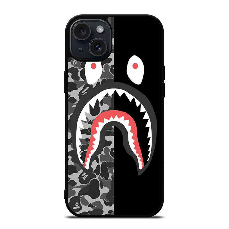 BAPE SHARK CAMO iPhone 15 Plus Case Cover