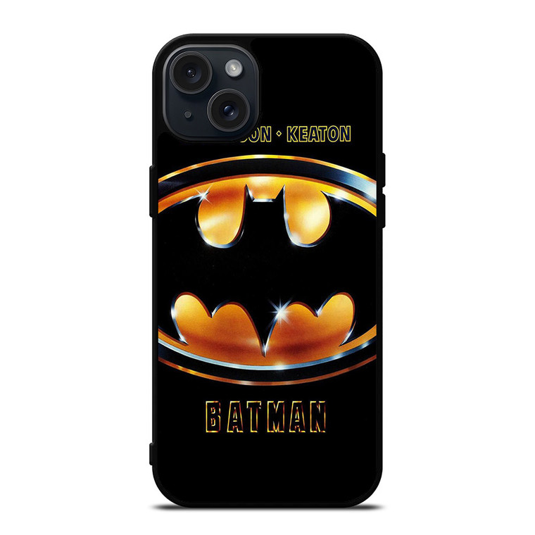BATMAN LOGO VINTAGE KEATON iPhone 15 Plus Case Cover