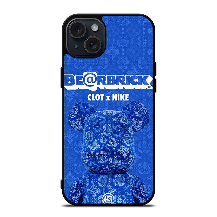 BEARBRICK CLOT X NIKE BLUE iPhone 15 Plus Case Cover