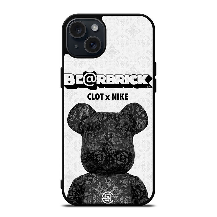 BEARBRICK CLOT X NIKE WHITE iPhone 15 Plus Case Cover