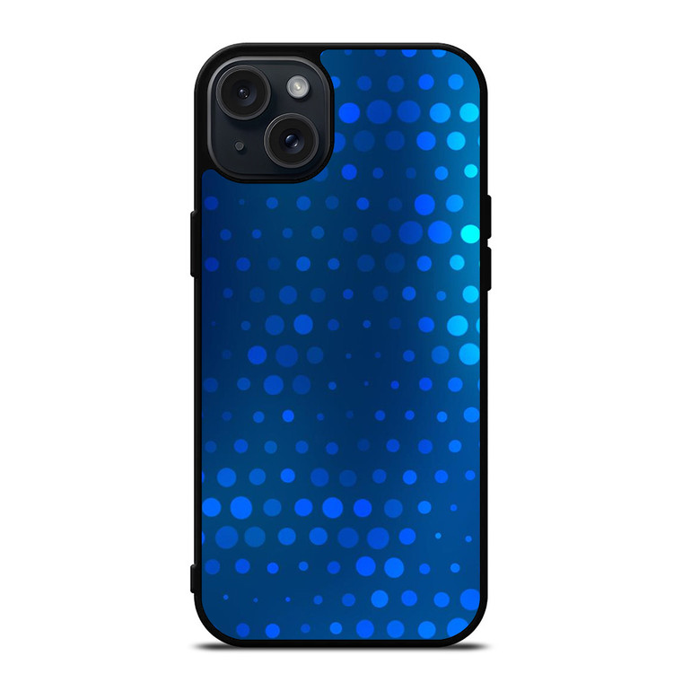BLUE GRADIENT HALFTONE PATTERN iPhone 15 Plus Case Cover